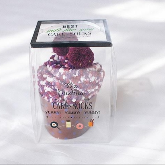 LAST 2! Pom Pom Cupcake Socks - Picture 1 of 6